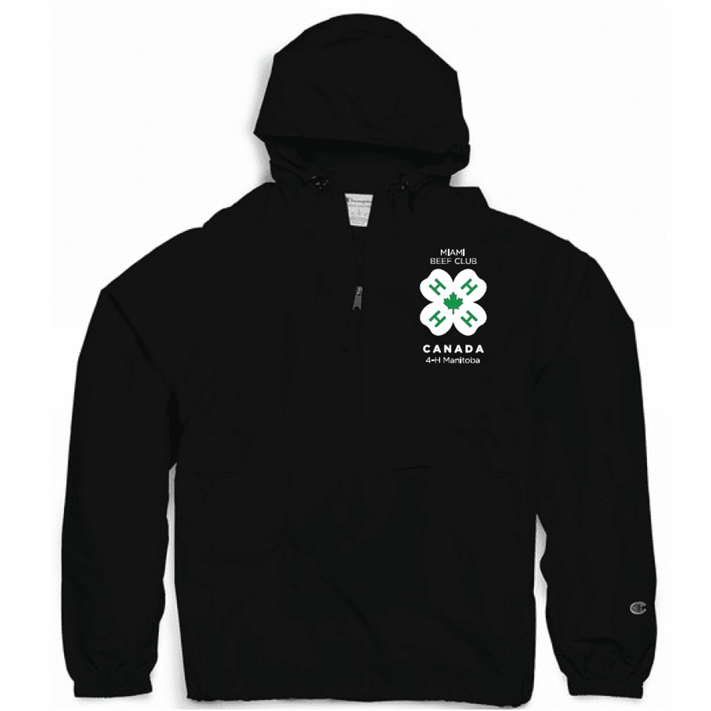 CO200 Champion Packable Anorak 1/4 Zip Jacket - Black