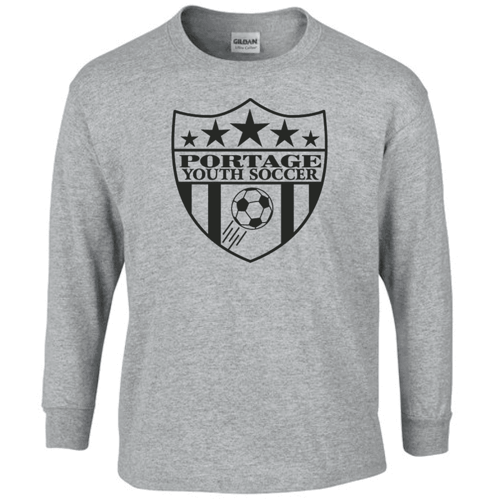 G240 Gildan Ultra Cotton Long Sleeve T-Shirt - Sport Grey