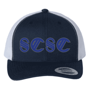 6606 Yupoong Adult Retro Trucker Cap - Navy/White