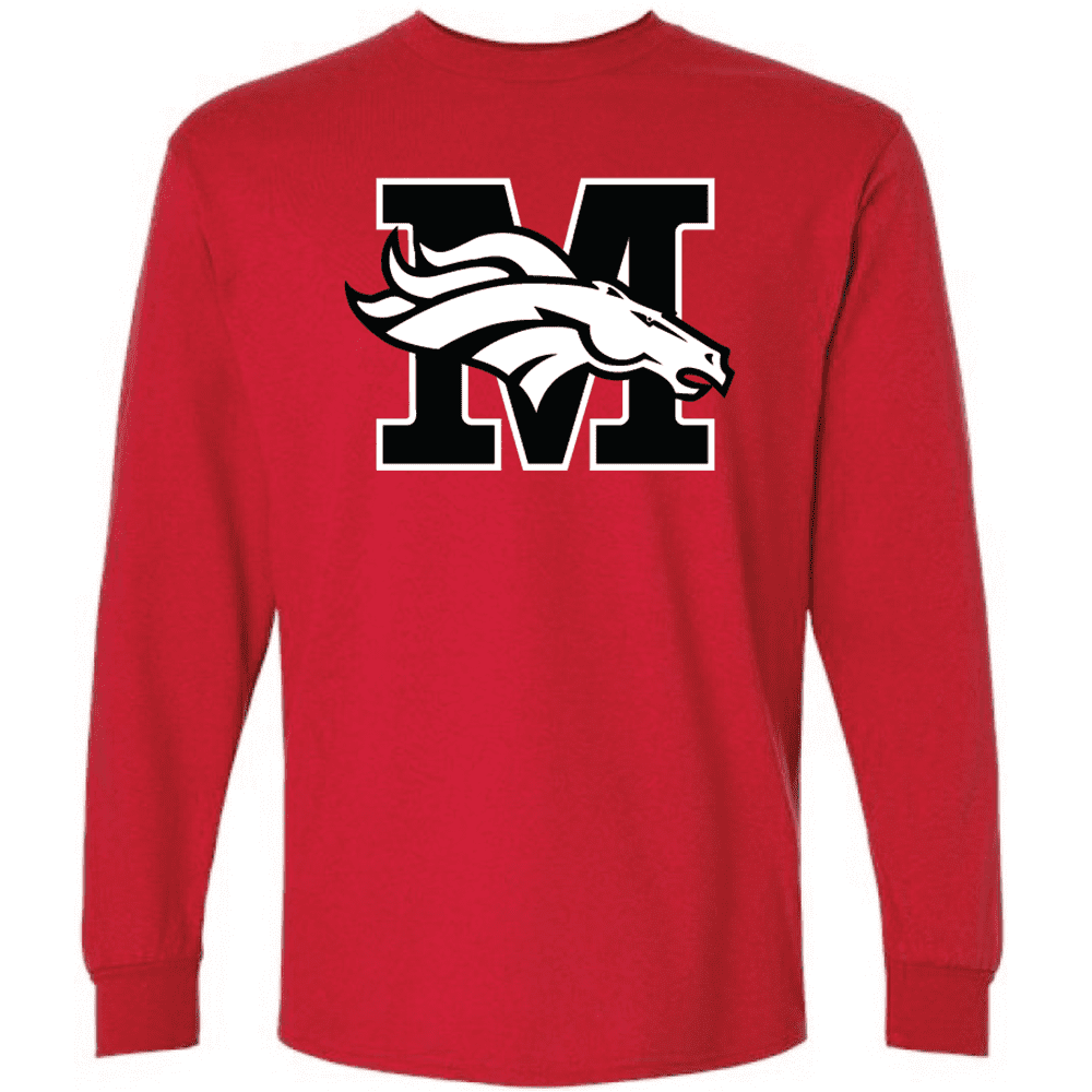 G240 Gildan Ultra Cotton Long Sleeve T-Shirt - Red