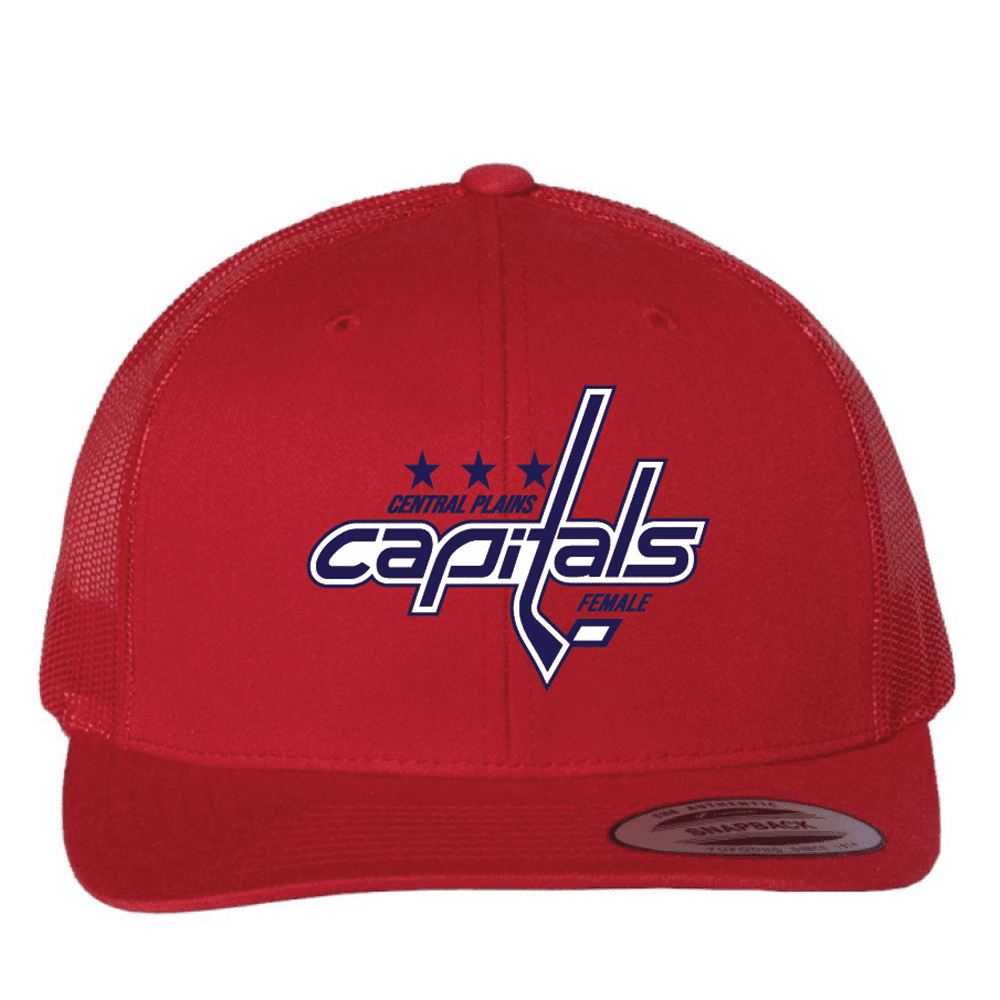 6606 Yupoong Adult Retro Trucker Cap - Red