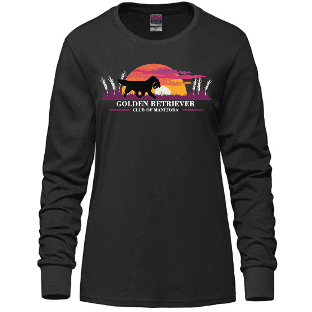 S05616 CSW 24/7 Breeze Ladies' Ring Spun Combed Cotton Crewneck Long Sleeve Shirt - Black